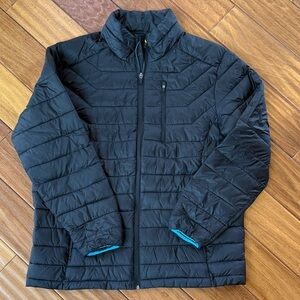 Xersion Black Packable Quilted Jacket Mens Size Large